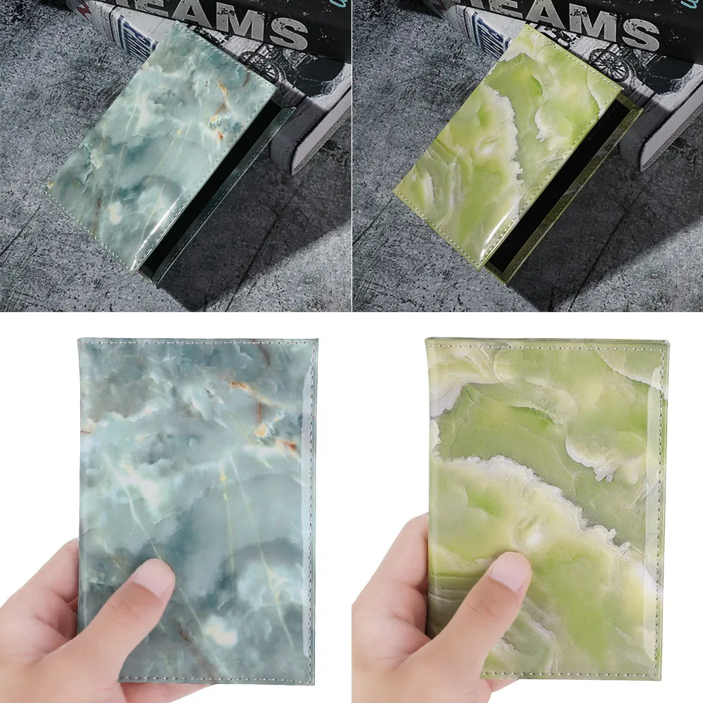 New Fashion Marble Pattern Passport Cover Women PU Leather Cute Travel Passport Holder Waterproof Design Passport Covers