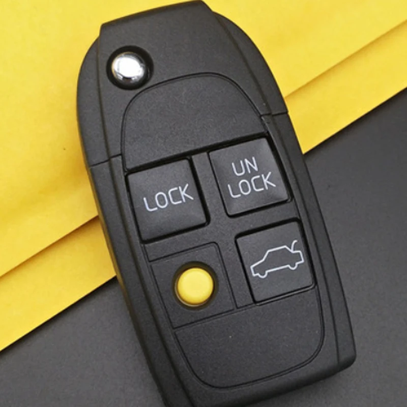 4 Button OkeyTech для Volvo S60 XC90 V50 S40 V70 S60 S70 S80 XC70 модифицированный откидной Складной автомобильный ключ чехол NE66 лезвие отправка переключателя - Цвет: 4 Button