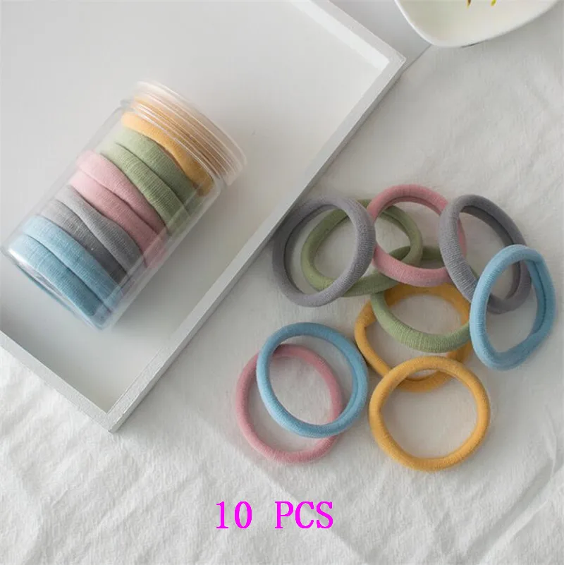 Hairclip 2021 New Fashion Women Solid Color Stretch Elastic Hair Bands Simple Plain Rope Bands Protect The Hair 9 Colors hair barrettes for adults Hair Accessories