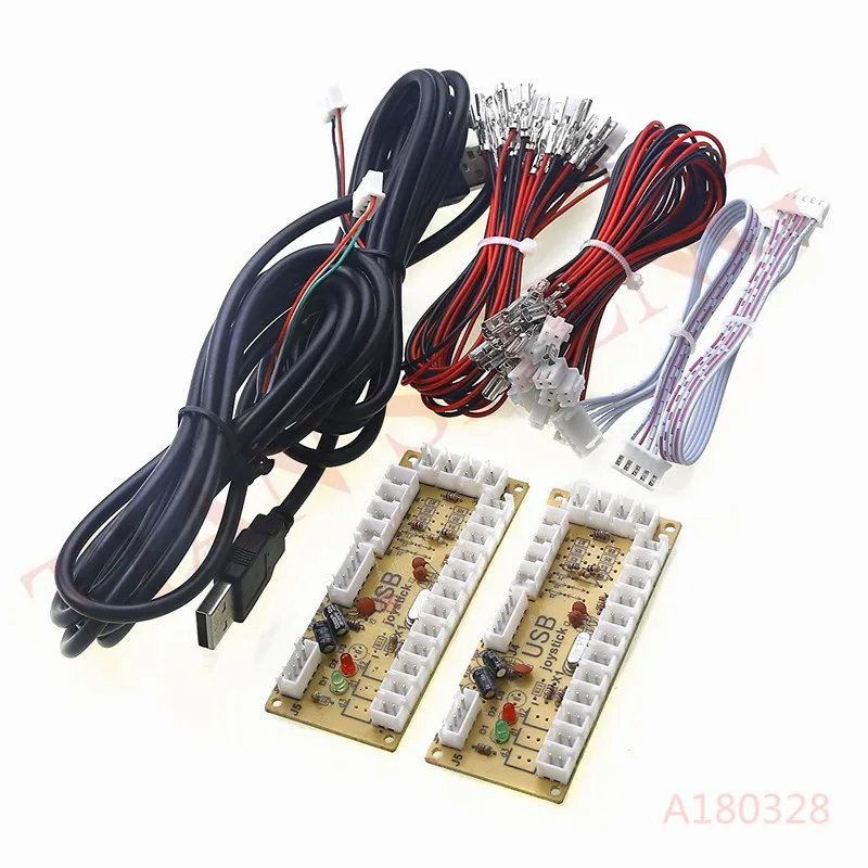 

2 Player Zero Delay arcade Game Controller USB Encoder Board to Joystick for MAME & Raspberry Pi 1/2/3 RetroPie DIY Projects