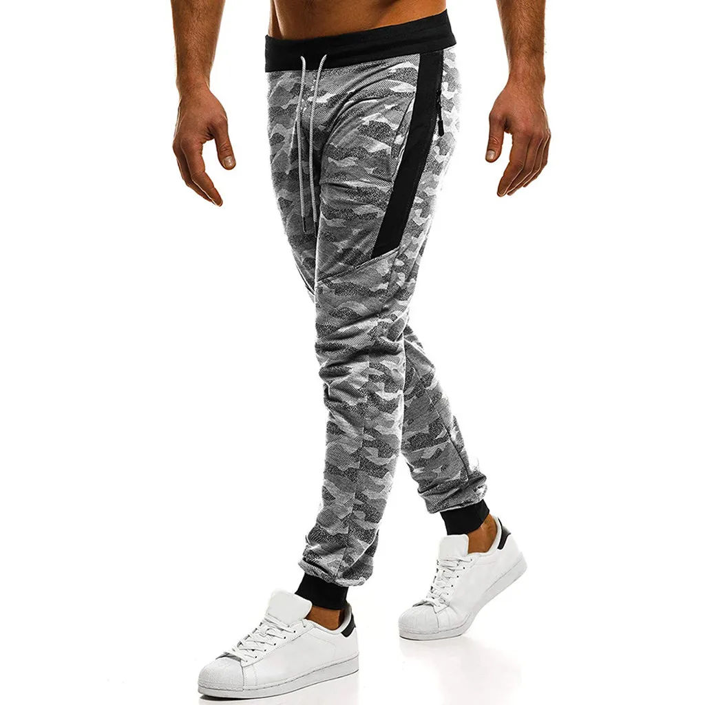 KANCOOLD Pants Elastic Waist Ankle-Length men Pants Casual Sport Pants Slim Fit Plaid Trousers Running Joggers Nov1