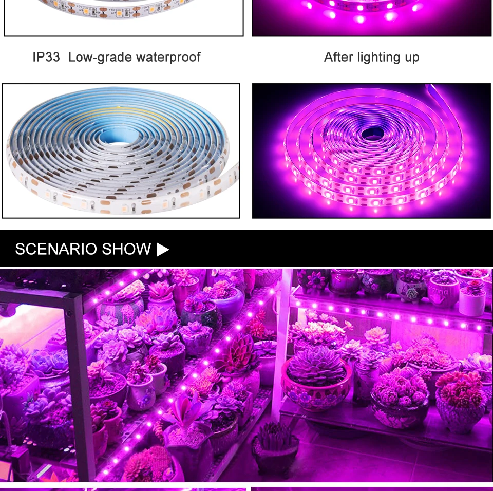 FOXGBF LED Full-spectrum light belt to promote plant growth, sunlight effect, indoor planting succulent and leafy plate planting (8)