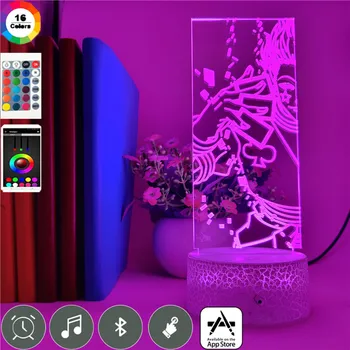 

Usb Led Night Light Touch Bedroom for Children Gifts Anime Hunter X Hunter Hisoka Decoration 3d Led Table Lamp Bluetooth Speaker