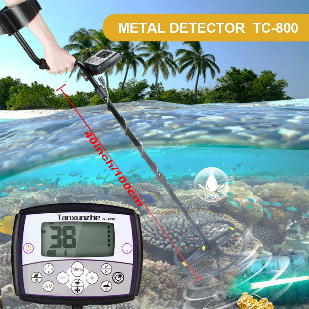 Best Metal Detector 2022 Professional Deep Waterproof Sensitive Metal Detector Searching Gold Digger Treasure Hunter LCD