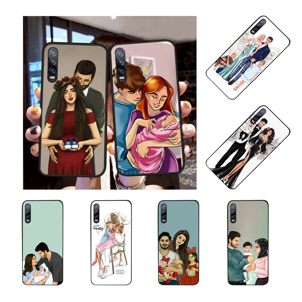 NBDRUICAI мама папа ребенок семья черный мягкий чехол для телефона из ТПУ Huawei 10 lite P20 pro