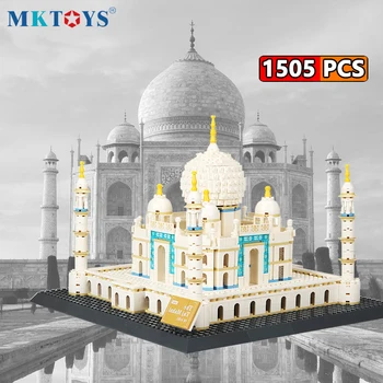 

MKTOYS World Famous Architecture Taj Mahal Building Blocks 3D MOC Model City View Mini Bricks Technic Creator Educational Toys