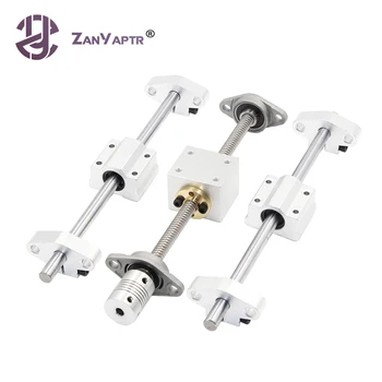 

Guide Rail kits 200/300/400/500mm T8 Lead Screw+Optical axis+KFL08 bearing bracket+screw nut housing bracket for 3D printer