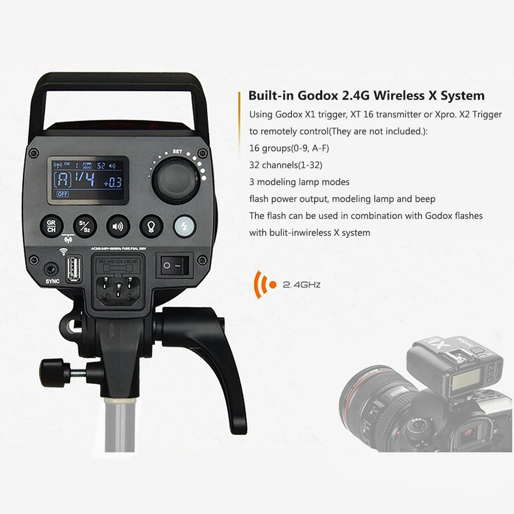 Godox MS300 студийная вспышка стробоскоп с 150 Вт моделирующая лампа Bowens крепление для внутренней студийной продукции фото ПОРТРЕТНАЯ ФОТОГРАФИЯ