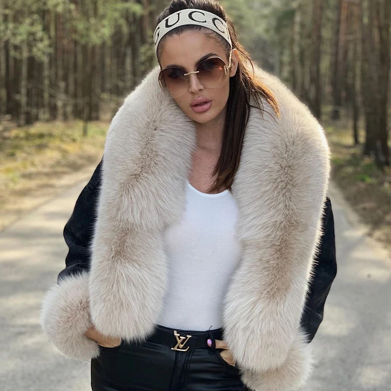 Bffur Real Fur Coats Women Winter 2022 