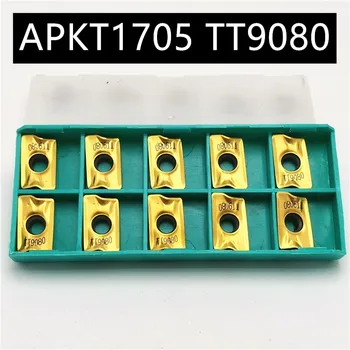

10PCS APKT1705 PER EM TT9080 Carbide Insert Turning Tool Turning Milling Cutter CNC Cutting Tool Slot Cutting APKT1705