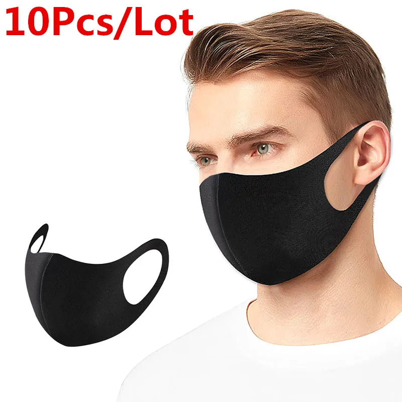

100/10 Pcs N95 Reusable Mouth Mask PM2.5 FPP3 Anti Haze Dust Mask Carbon Mouth-muffle Bacteria Proof Flu Face Windproof Masks