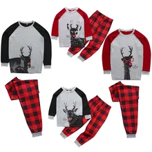 Семейные пижамы; одинаковые комплекты для женщин; Рождественский пижамный комплект для папы, женщины, детей; ночная рубашка для дочери; комплекты ночного белья; детская одежда