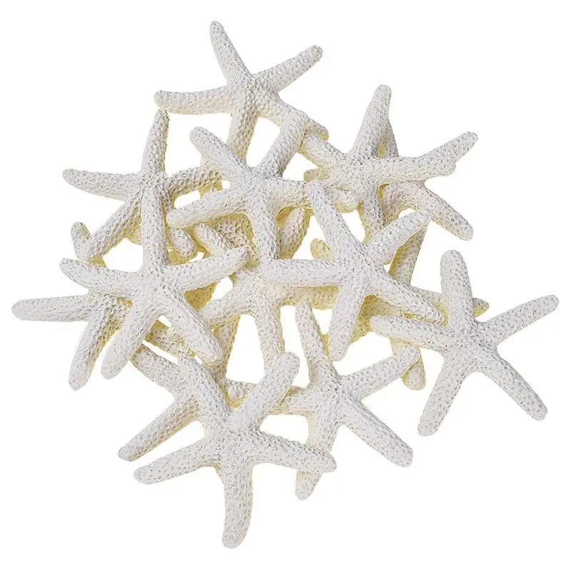 Resin Starfish Ornaments 15 Pieces creamy-white Pencil Finger For Wedding Decor Home Decor And Craft Project