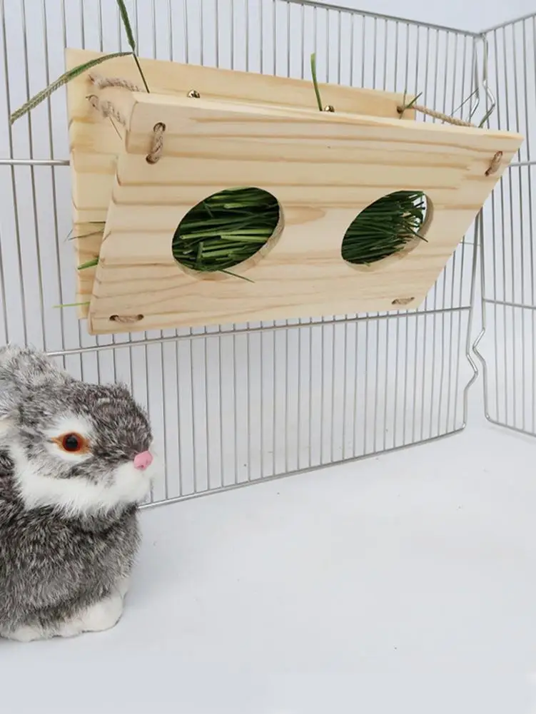Rabbit Hay Feeder Grass Shelf Food Bowl Folding Hay Feeder Frame
