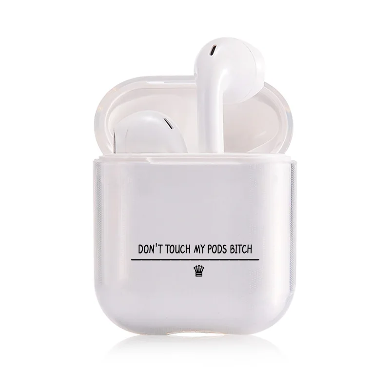 I300018 Прозрачный чехол для airpods чехол s мягкий простой силиконовый чехол для AirPods Sketch чехол для наушников для Apple Airpods чехол s - Цвет: I300018