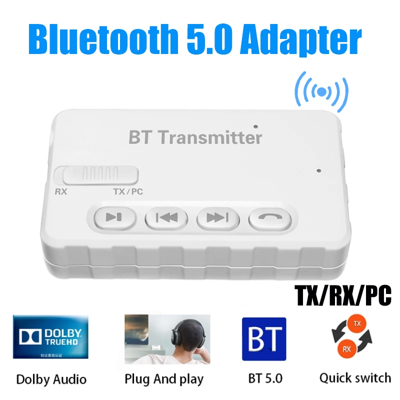 JINSERTA Bluetooth 5 0 приемник 3 мм AUX разъем USB музыкальный передатчик 2 в 1 стерео