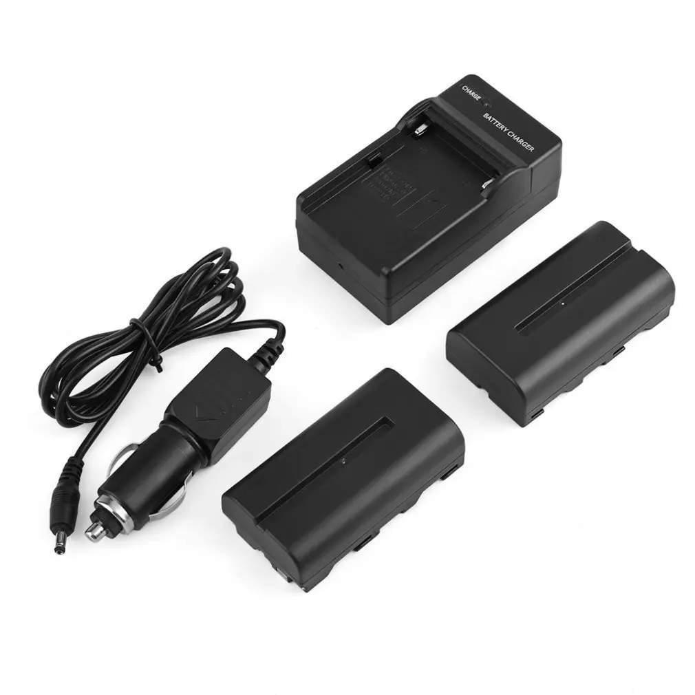 

Full Decoding Rechargeable Camera Battery 2500mAh + Fold-out Travel Charger with Car Charging Line for NP-F550/570