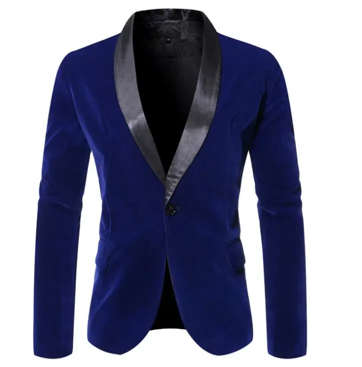 Костюмы с пряжкой мужские блейзеры masculino slim fit casaco jaqueta masculina повседневные пальто Мужская куртка синий