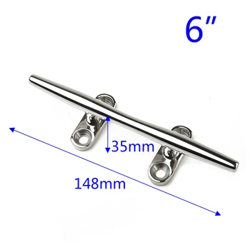 

6\" Lock Bolt Inch Boat Cleat Bollard Lock Bolt Horn Stainless Steel Four