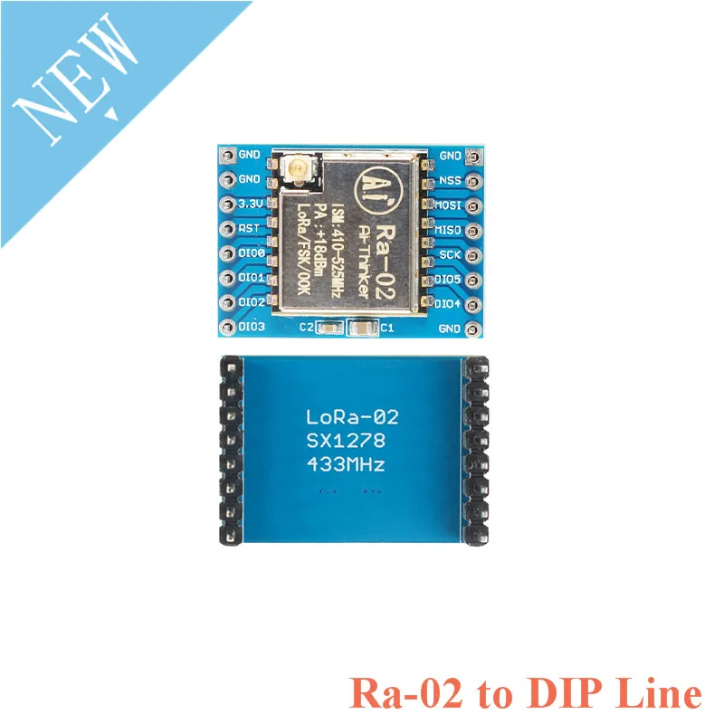 Ra-02 to DIP Line SX1278 LoRa модуль Ra-01Ra-02 LoRa распределенный спектр беспроводной модуль передачи 433 МГц/SPI DIP переводчик Ra-01 Ra-02 для умного дома - Цвет: Ra-02 to DIP Line