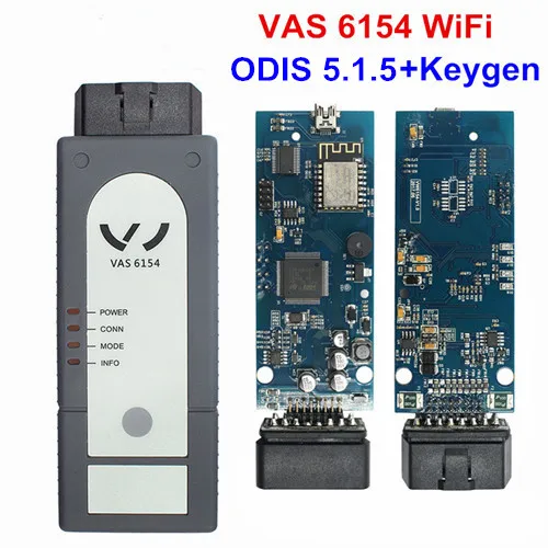 6154 Wifi 5054a OKI полный чип Keygen 5054A Bluetooth AMB2300 ODIS V5.1.3 5054A Поддержка UDS протокол OBD2 диагностический инструмент - Цвет: 6154 Wifi