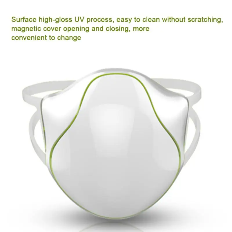 

Mask Anti-dust haze In Stock Mask Silicone seal Electric Fan Mask Anti-Pollution Breathable Mask Anti Smog Mask with 2 Filters
