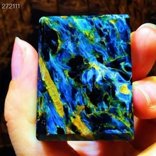 

Rectangle Natural Blue Pietersite Chatoyant Pendant Namibia 41.2x31x9.2mm Women Men Cat Eye Jewelry AAAAAA
