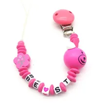 1 шт., Детская Соска с зажимом, цепочка для младенцев, для мальчиков и девочек, милый мультяшный медведь, буквы-игрушки, прорезыватель, соска с цепочкой, держатель для кормления ребенка, соска для кормления