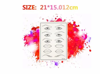 

New Silicone Permanent Makeup Tattoo Training Practice Fake Skin Blank Lip Eye Face for Microblading Tattoo Machine for Beginner