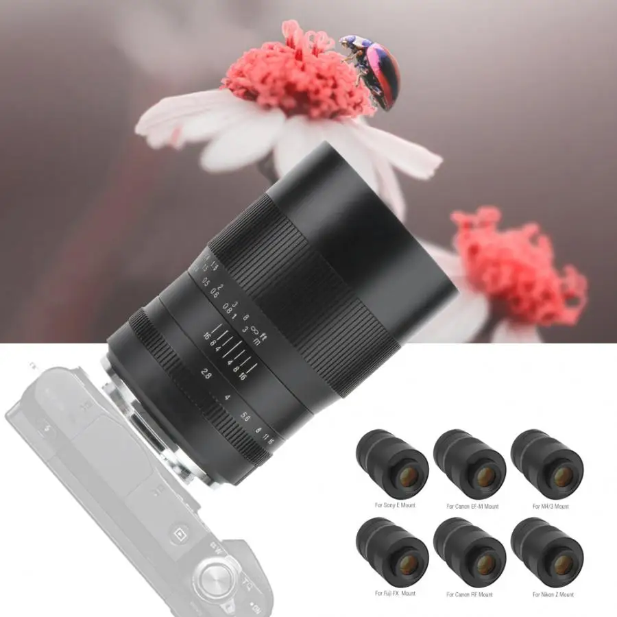 

7artisans 60mm F2.8 Lens APS-C lenses Manual Focus Macro Lens for Sony for Canon For Fuji For Nikon Cameras len accessories new