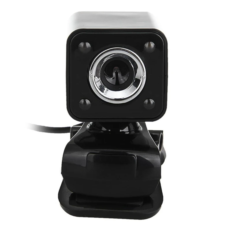 480P 30W 4 светодиодный HD веб-камера+ USB 2,0 Микрофон для компьютера ПК ноутбука черный