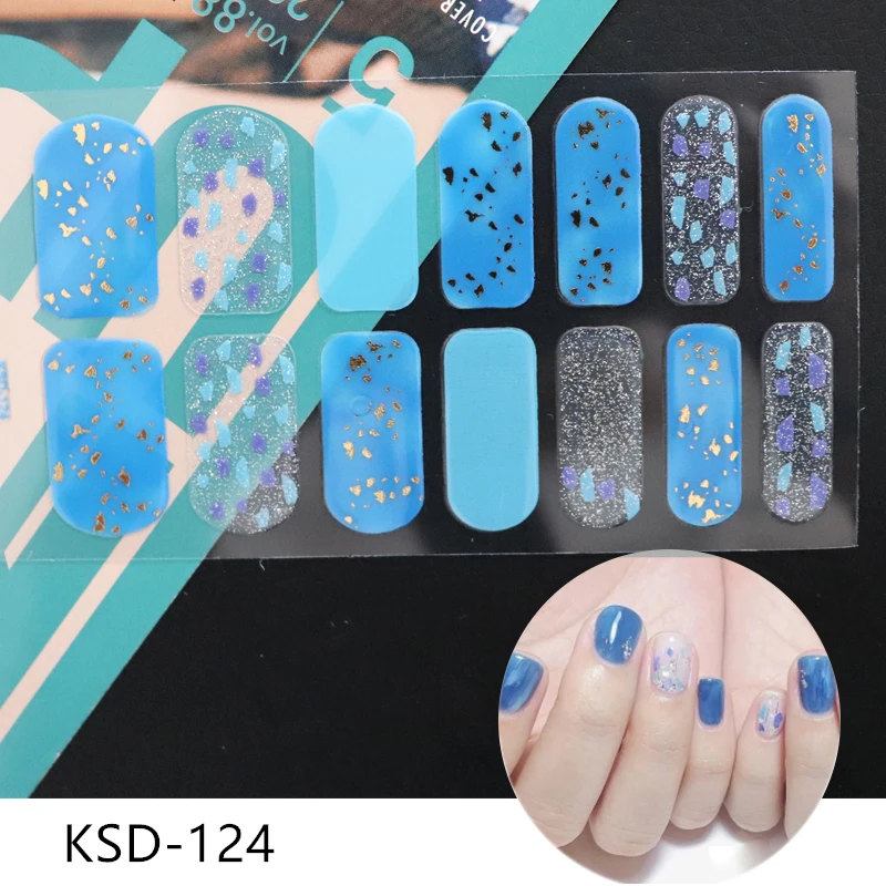 3D Мода Полный лак для ногтей Обертывания клей блеск KSD наклейки для ногтей украшения для ногтей инструменты для маникюра экологические для женщин