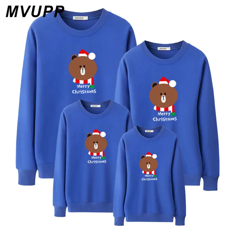 color 4 Рождественские толстовки с медведем для мамы, дочки, папы и сына; Семейные комплекты; одежда для папы, мамы и меня; зимняя одежда для мамы - Цвет: color 4