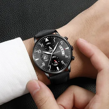 

Men Watch Watch Analog Sport Leather Quartz Mesh Belt Quartz Watches Military Luxury Sports Mens Watches Clock Relogio Masculino