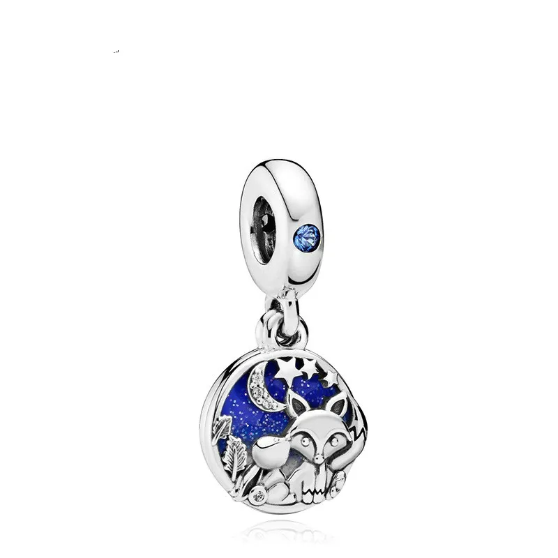 5PCS-2019-Silver-Enamel-Starry-Sky-Charm-Hollow-Fox-Star-Moon-Tree-Round-Pendant-Fit-Pandora