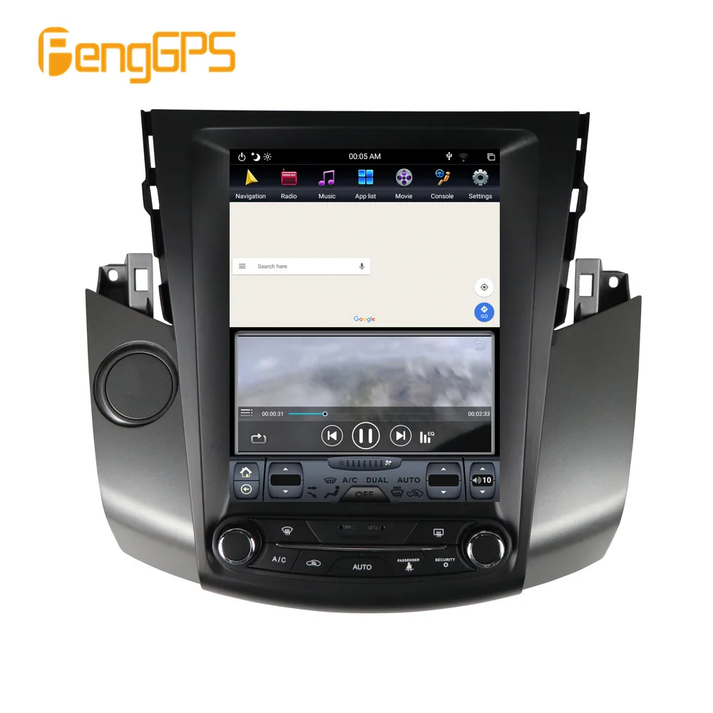 Sale 10.4" 4+64 8.1 Tesla Style Car Radio Vertical Screen  for Toyota RAV4 2006-2011 IPS Screen 6 Core In-dash Carplay navigation 7