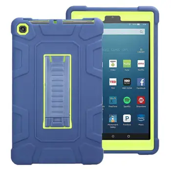 

New Silicone Protective Tablet Case For Amazon Kindle Fire HD 8 HD8 2017 8.0 inch Baby Safe Shockproof Armor Case+film+Pen