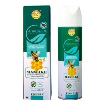 

Beekeeping varroa mites Aerosol MANLIKE spray Fluvalinate with Chinese herbal extracts organic acaricide for Russian