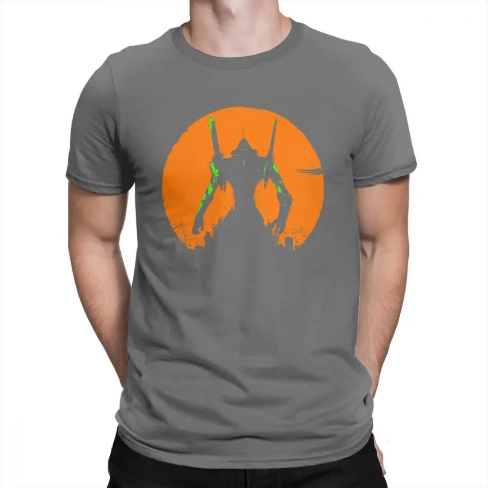 Dark Grey One yona Man Футболка «Evangelion» Забавные футболки EVA с круглым вырезом одежда с короткими рукавами футболки из чистого хлопка, летние топы - Цвет: Dark Grey