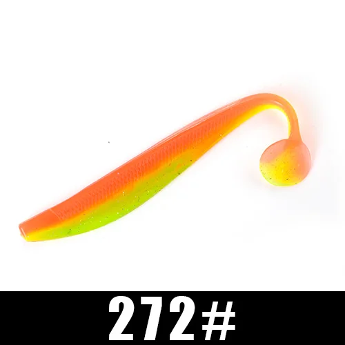 FTK Fishing Lure Soft Lure Shad Silicone Bait Odor Attractant Artificial Bait 90mm 120mm 160mm T-tail Wobblers Swimbait - Цвет: 272