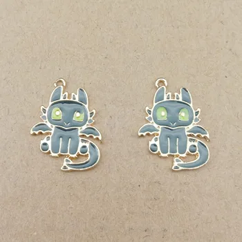 

10pcs 17x23mm cat charm enamel charm for jewelry making fashion earring pendant bracelet necklace charm