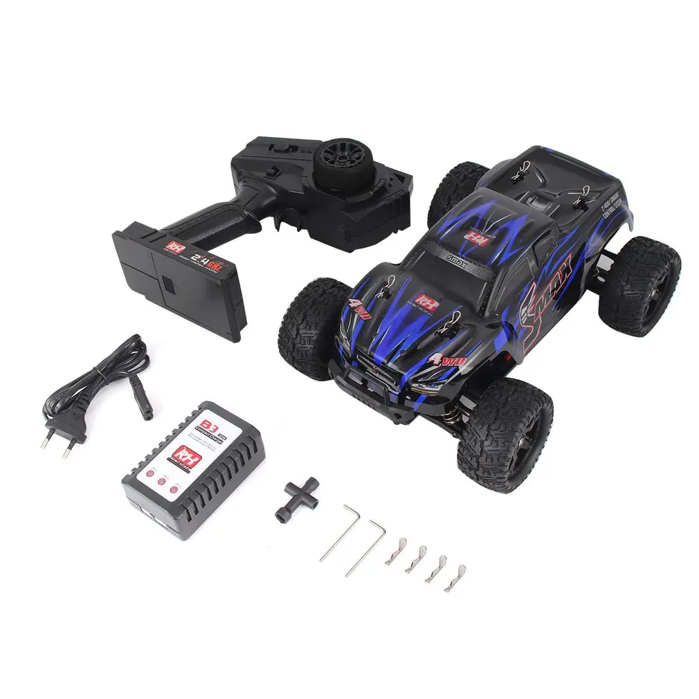 REMO 1631 1/16 масштаб Радиоуправляемый автомобиль, игрушки 2,4 г 40 км/ч высокая скорость 4WD матовый внедорожный Bigfoot SMAX дистанционное управление автомобиль детская игрушка подарок - Цвет: Синий