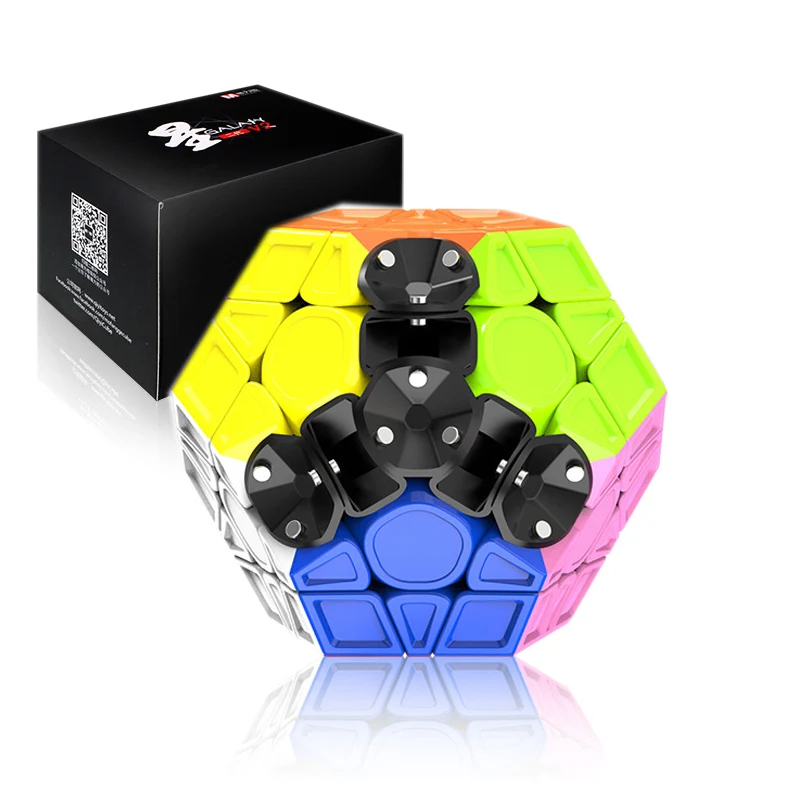 QIYI XMD V2 м спидкуб Megaminx Волшебные кубики цветной Скорость 3x3x3 профессиональный 12 Сторон головоломка Cubo Magico, Обучающие Развивающие детские игрушки - Цвет: Speed Magic Cubes