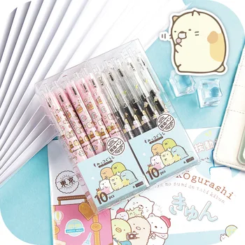 

2 pcs/lot Cute Sumikko Gurashi Mechanical Roller Ball Pen Direct Liquid Large Capacity Smooth Writing Quick Dry Gel Pen