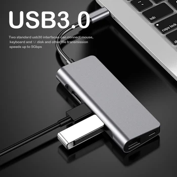 

Durable USB Type-C Hub Adapter 7 in 1 Type-C Dock HDMI PD USB3.0 TF Card Reader High-quality Laptop Multifunction Converter