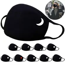 Креативные однотонные маски для рта с принтом, модные милые моющиеся дышащие противопылевые маски, аксессуары для одежды