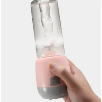 

Multifunctional Electric Portable Juicer for Home Made Smoothie Milkshake with 2 Blender Cups Small USB Charging Pink