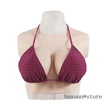 

G Cup Silicone Fake Breast Form Top Quality Realistic Soft Boobs Skin Crossdresser Transgender Queen Transvestite Mastectomy Bra
