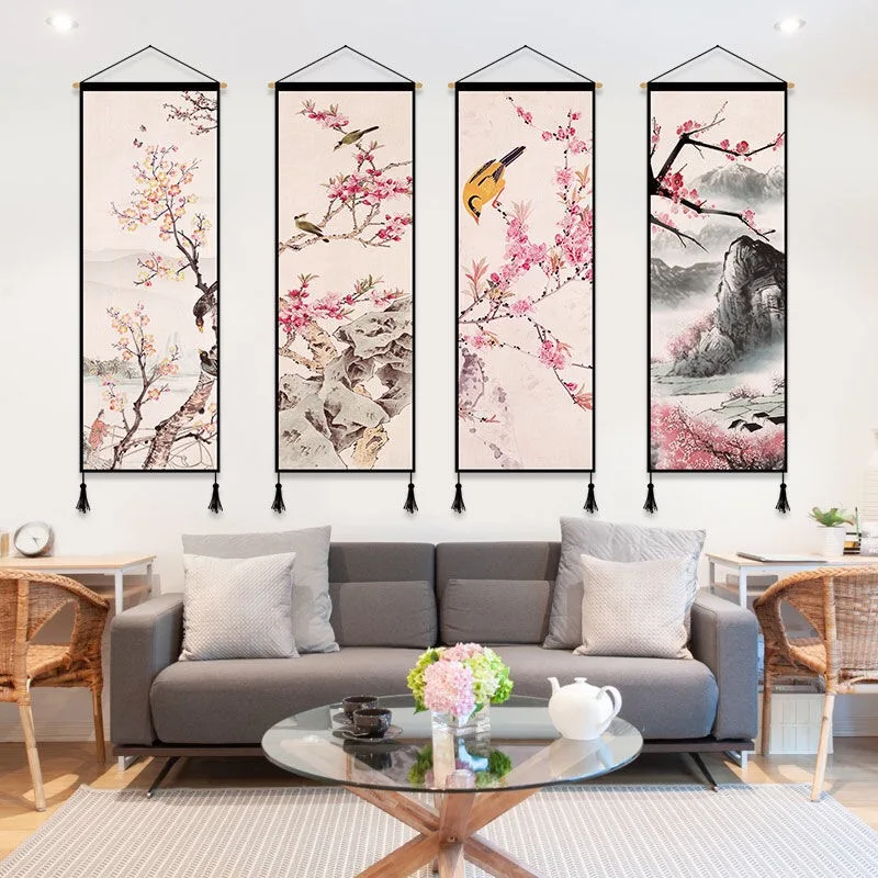 

Plum Blossom Decorative Painting New Chinese Style Wall Paintings Bedroom Living Room Decor Aesthetic Posters Wall Art Hanging