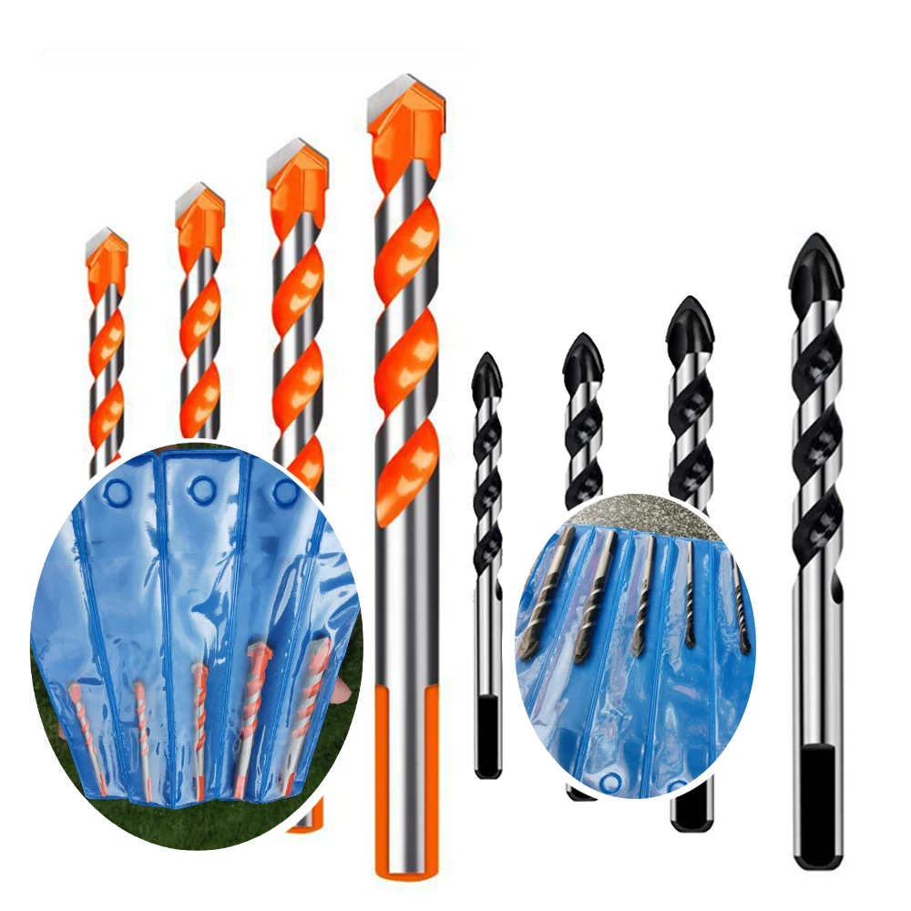 

10 or 5Pcs Multi-functional Glass Drill Bit Set for Tile Concrete Brick Glass Plastic Wood Stone